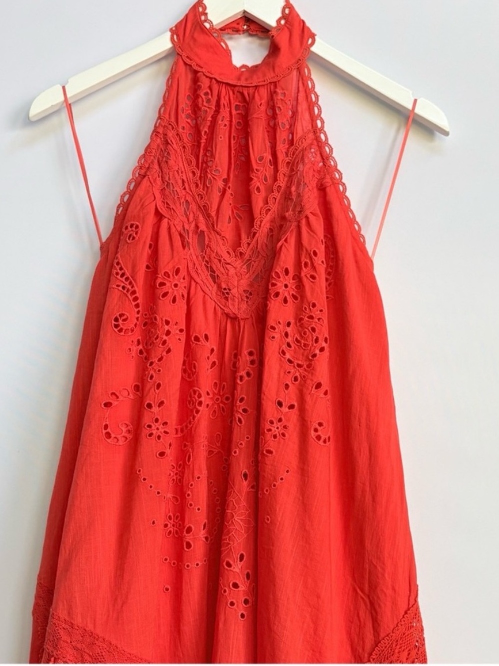 NWT Anthropologie Halter Cutwork Lace Dress, XS - Picture 8 of 17